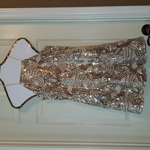 Sequin gold dress